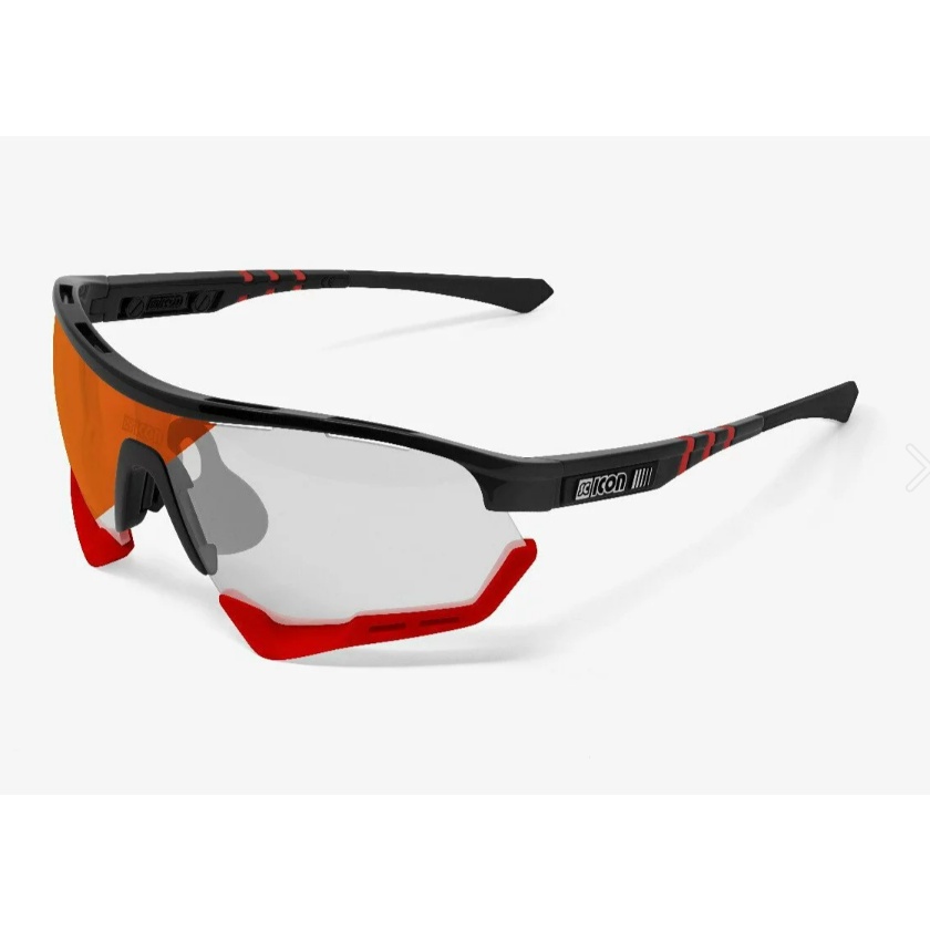 [SCICON]  AEROTECH XL 亮黑框/紅片(變色片) 自行車風鏡 太陽眼鏡 風鏡 巡揚單車