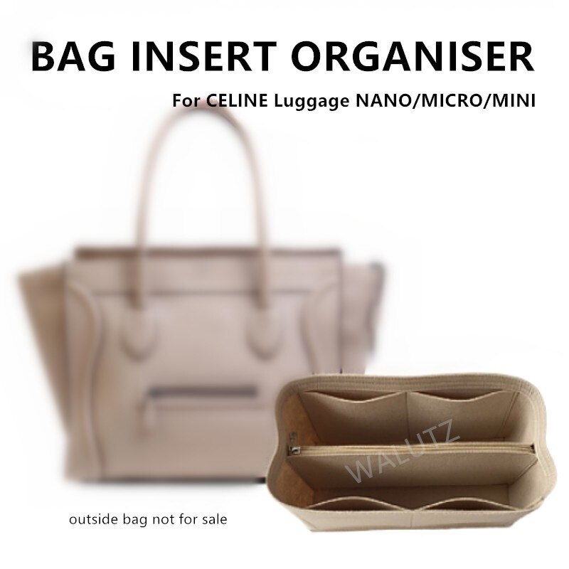 現貨-包中包 收納包 袋中袋 托特包CELINE luggage nano micro mini內袋 分隔撐形包 加厚毛