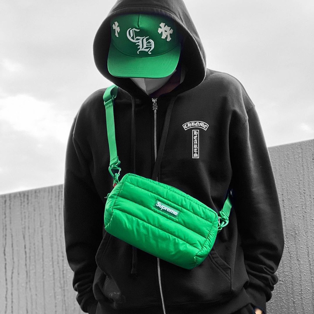 Supreme Puffer Side Bag Green