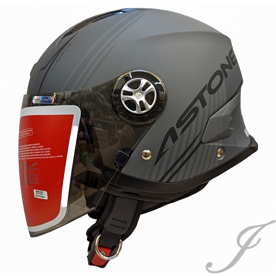 ASTONE MJS AS9  平光簡單/鐵灰 半罩 雙鏡 安全帽 輕量 全可拆洗