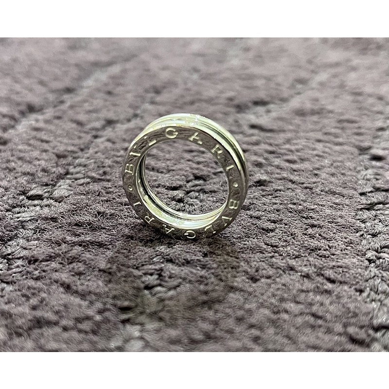BVLGARI 寶格麗 B.ZERO1 戒指 無鑽 單環戒指 圓形 男女同款 白K金 18K