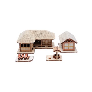 Youngmodeler Hobby 木製模型套件韓國傳統茅草屋套裝
