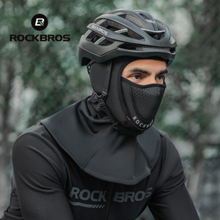 Rockbros 冬季抓絨騎行面罩保暖保暖摩托車全面罩男士女士防風自行車巴拉克拉法帽圍巾腳踏車