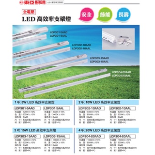 小鵬~含稅 東亞 LED 支架燈 層板燈 1尺 5W 2尺 10W 3尺 15W 4尺 20W 保固一年