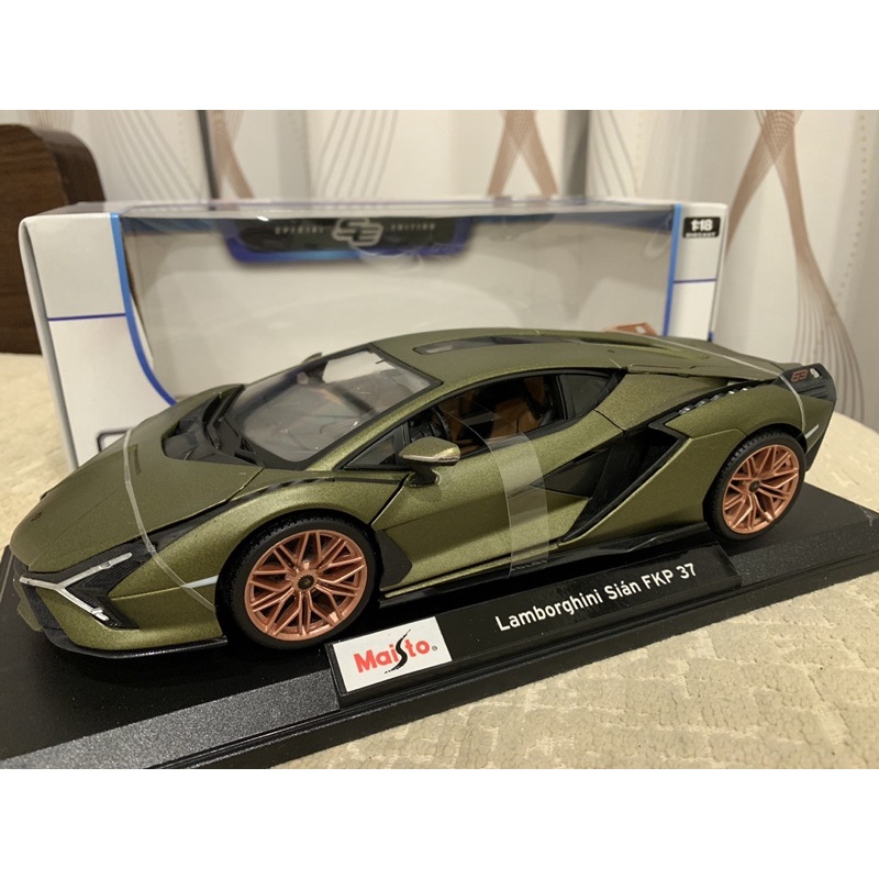 現貨全新🙌Maisto 1:18 Lamborghini藍寶堅尼 Sian FKP 37 收藏模型車