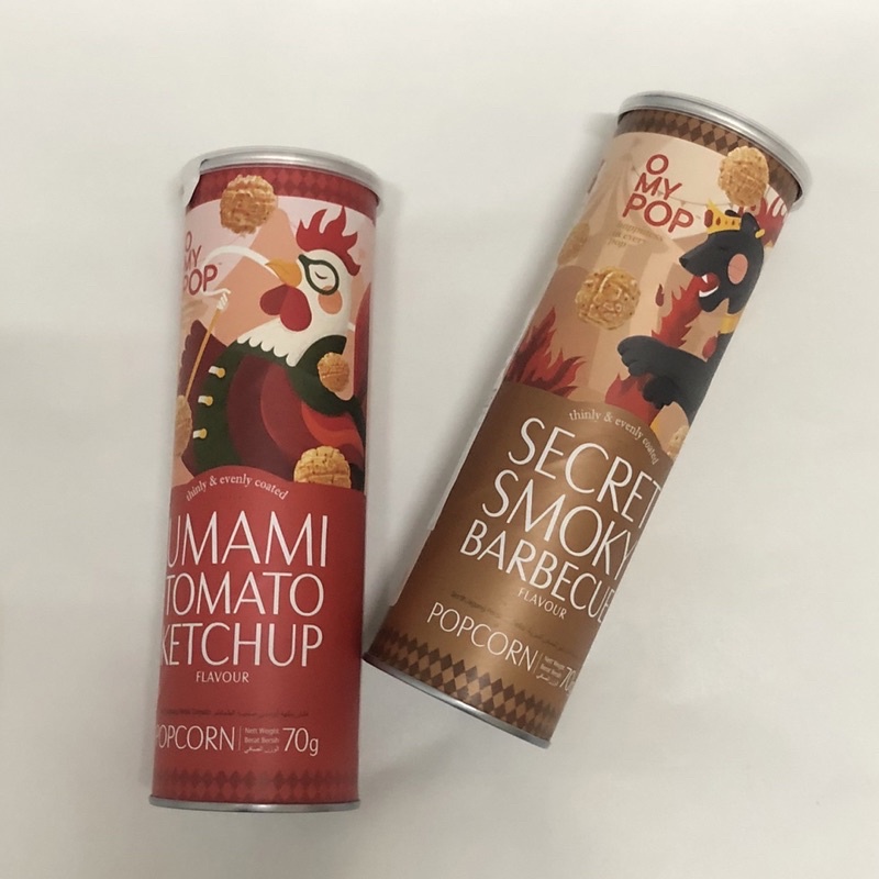 OMYPOP爆米花（BBQ風味、番茄風味）