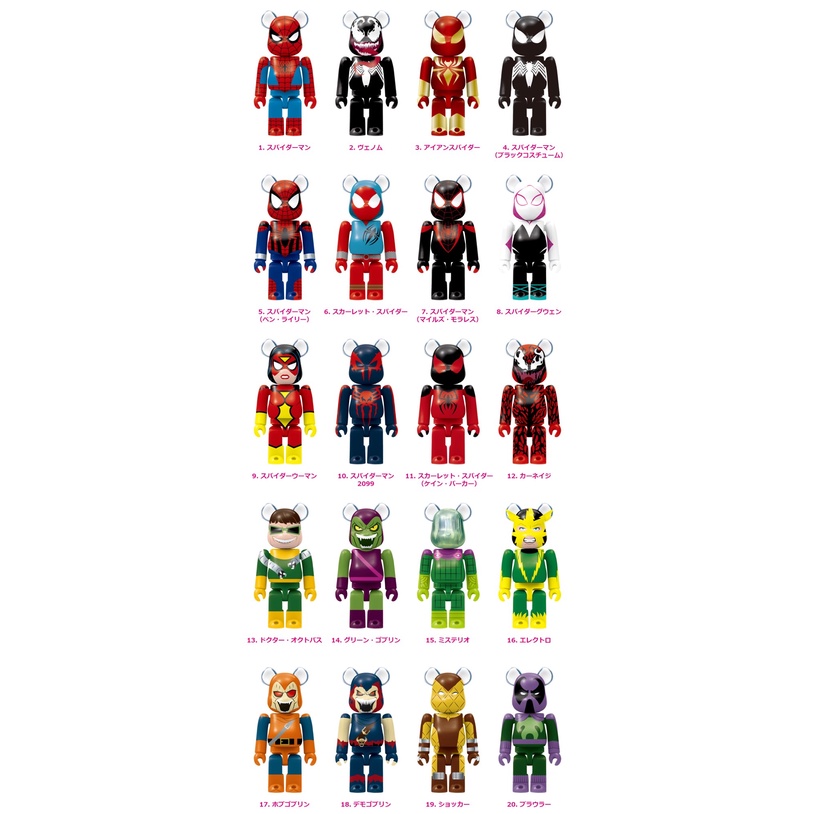 【現貨】日版『SPIDER-MAN』「BE@RBRICK」一番賞 蜘蛛人 庫柏力克熊 全款上架 送禮首選