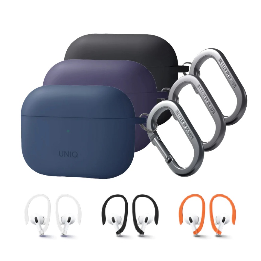 UNIQ Nexo 耳掛運動液態矽膠藍牙耳機保護套(附登山扣) AirPods Pro 第2代-現貨