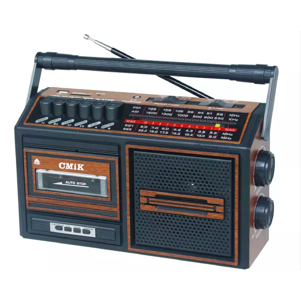CMiK MK-130 復古 AC DC 卡帶播放器帶播放器 AM/FM/USB