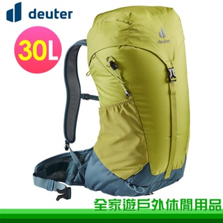 【全家遊戶外】Deuter 德國 AC LITE 網架直立式透氣背包 30L 果綠 登山背包/健行包 3421021