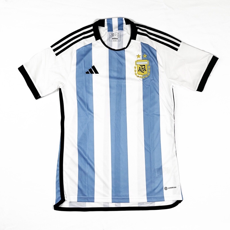 @SIX@現貨ADIDAS 世足賽 🇦🇷阿根廷 世界盃 主場 足球衣 短T 白水藍 梅西 MESSI 黃金尺寸:XL