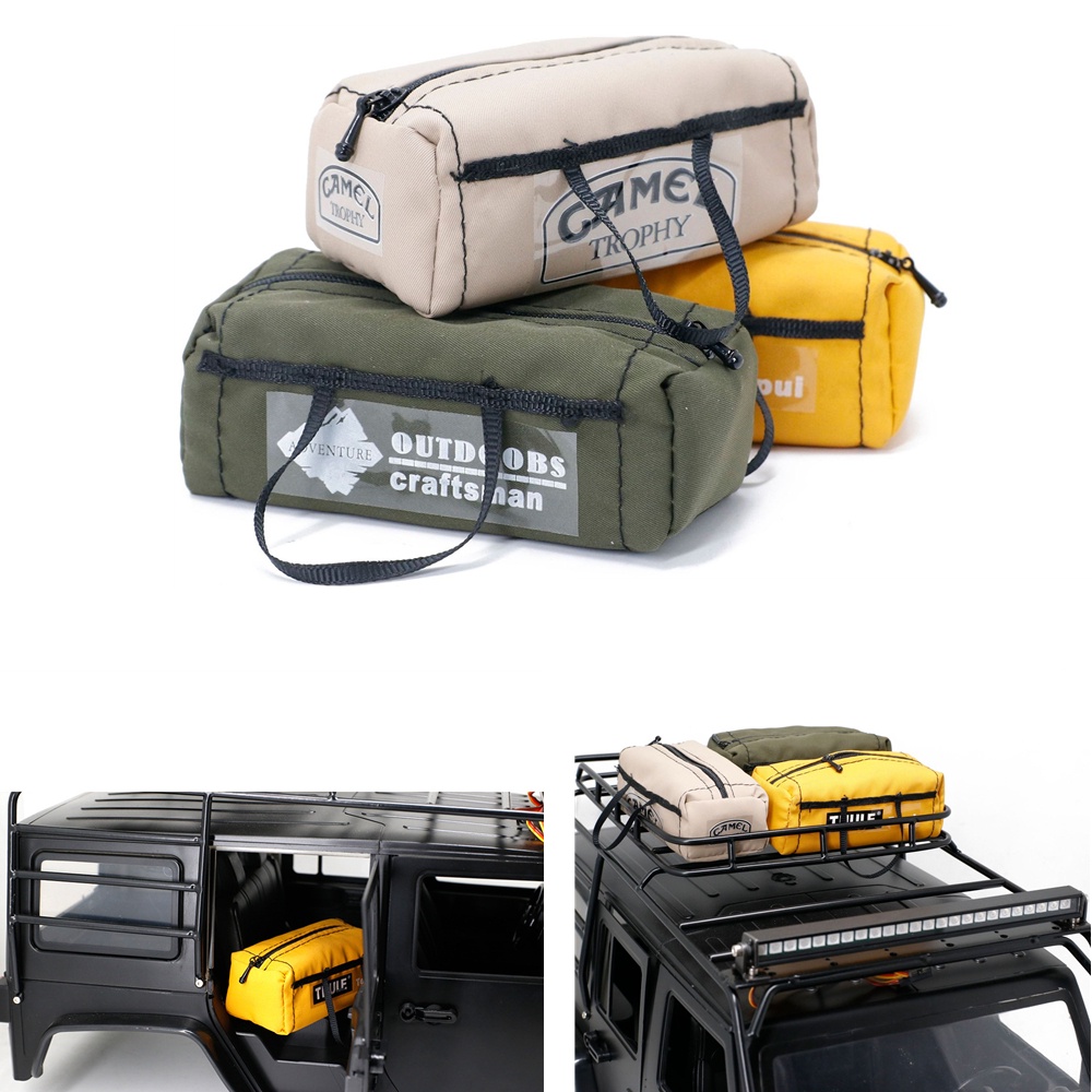 遙控車裝飾迷你模擬行李包包適用於 1/8 1/10 攀岩車 TRX4 SCX10 D90 90046 D90 YIKON