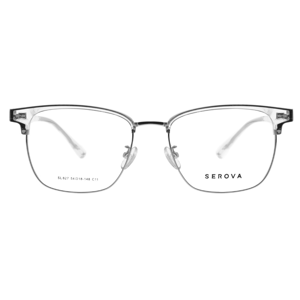 SEROVA 光學眼鏡 SL827 C11 時尚眉框款 華晨宇同款 眼鏡框 - 金橘眼鏡