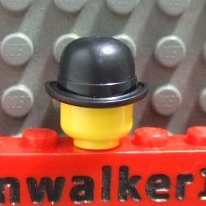 【積木2010】樂高 LEGO 黑色 禮帽 圓帽 / 紳士帽 / 卓別林 帽 / 95674 40308 (C-04)