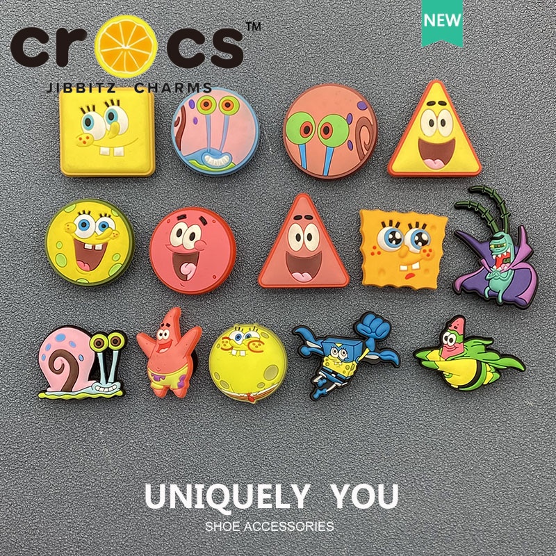 Crocs jibbitz charms 海綿寶寶系列 鞋花 卡通洞洞鞋配飾 jibbitz button