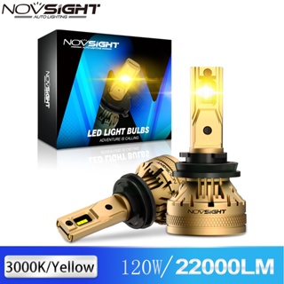 Novsight 1Pair N37Y H11 汽車 LED 大燈霧燈 120W 22000LM 3000K 黃光