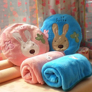 砂糖兔空調毯抱枕組-大【O2521】太空毯/午睡枕/靠頸枕