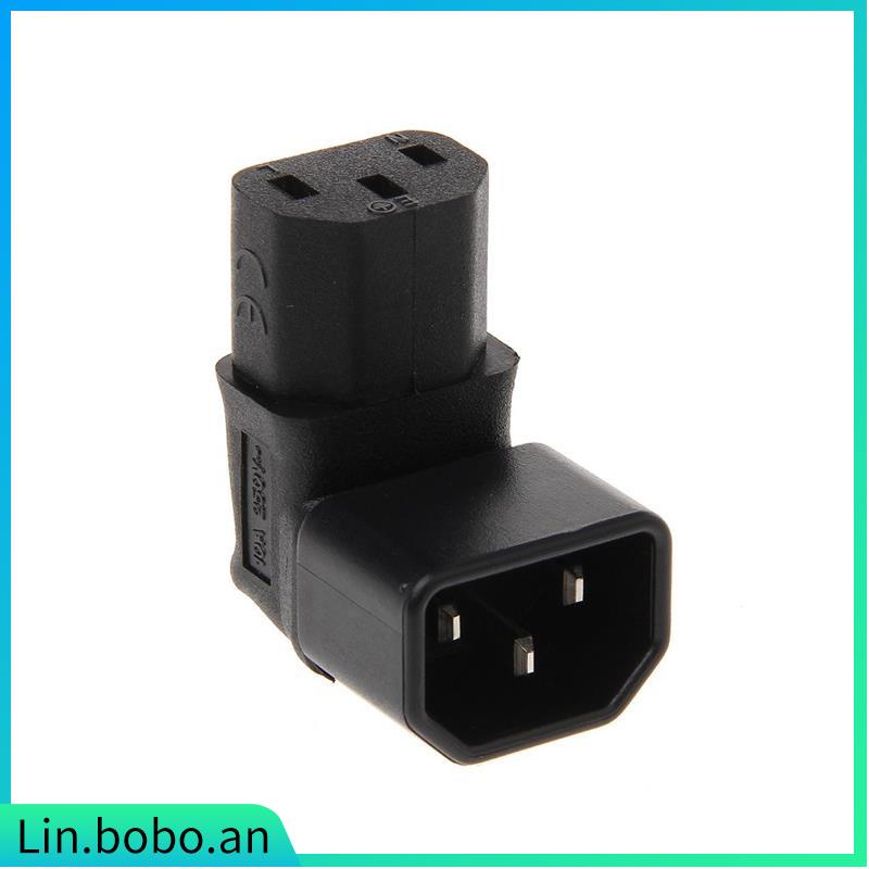 IEC 320 C14 Male To C13 Female 3-Pin UP Angled AC Po Plug Co