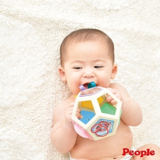 日本People-五感刺激洞洞球玩具/固齒球/探索球（柔軟)(3個月）