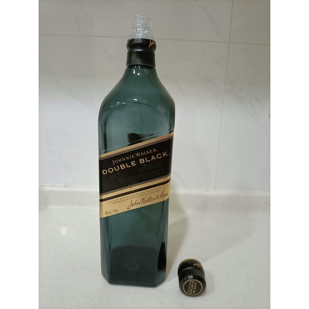 【繽紛小棧】約翰走路 雙黑蘇格蘭威士忌 1Ｌ空酒瓶 + 外盒