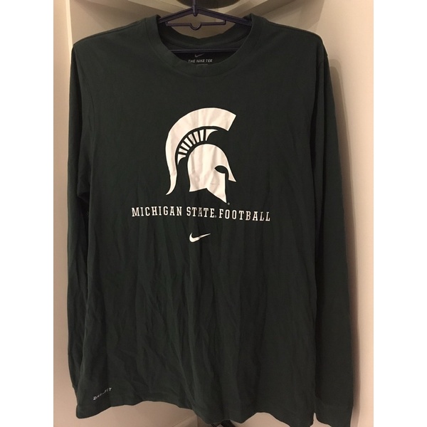 NIKE NCAA 密西根州立大學 Michigan State Spartans 斯巴達人 長袖T恤 長T 美式足球
