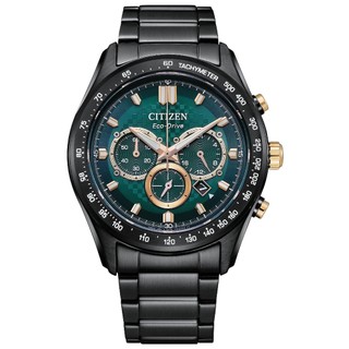 CITIZEN 星辰【CA4536-86X】Chronograph系列 亞洲限定 光動能計時腕錶-雨林綠 / 43mm