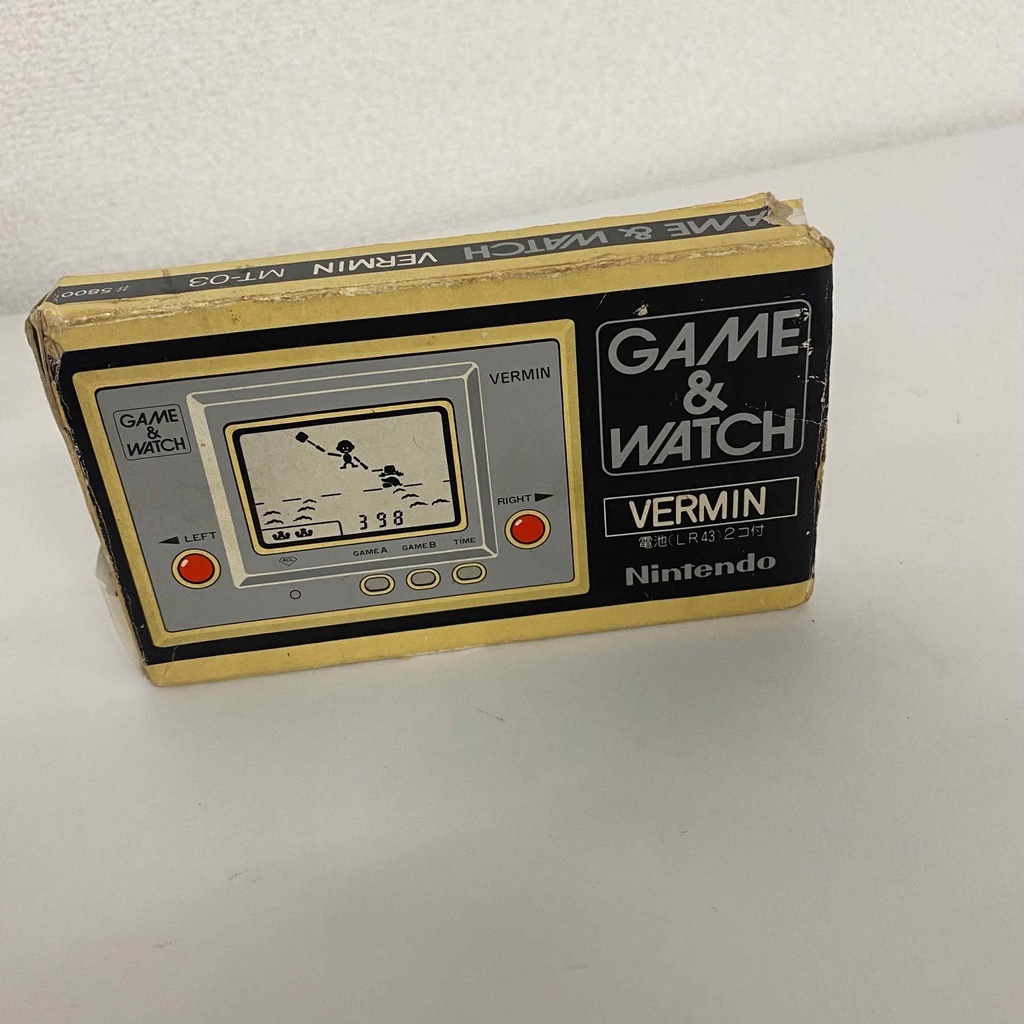 【玩具王國】✨《掌上型遊戲機》｜任天堂 GAME＆WATCH VERMIN MT-03 #5800 日本製 盒損 二手