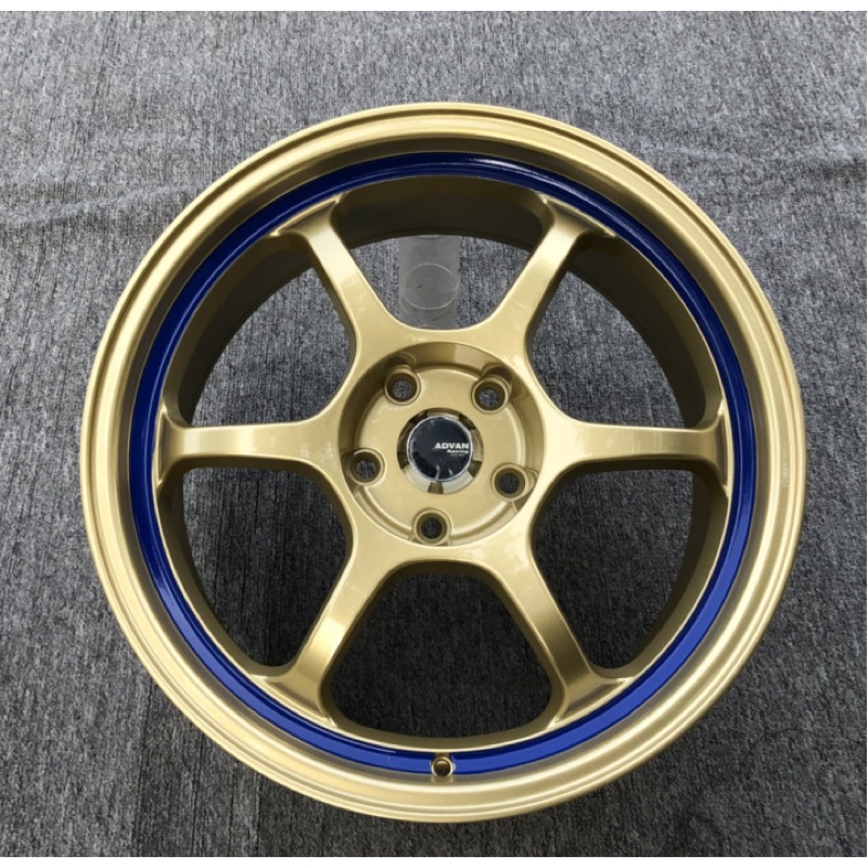 類 RG 款 ADVAN 式樣 18吋 5/114.3 5/120 前後配 金色 白色 JDM 六爪 內凹