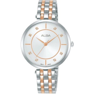 【ALBA】雅柏 簡約大三針晶鑽女錶(Y121-X160KS/ARX078X1)(SK032)