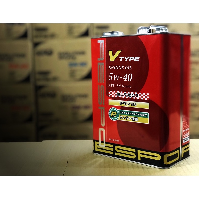 日本製 瑞斯波 RESPO 5W40 V-TYPE 5W-40 SN 鈦添加頂級 超強油膜 汽車 機油 4公升