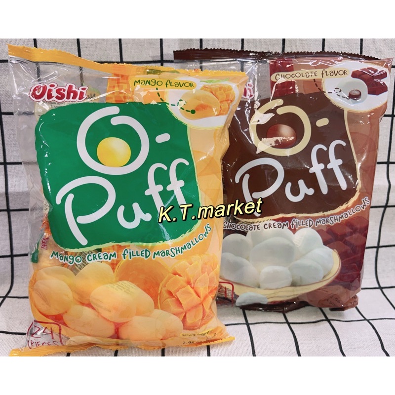 菲律賓🇵🇭Oishi Puff 巧克力 芒果夾心 棉花糖 coklat mango 84g