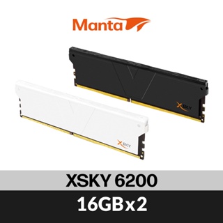 v-color全何 XSky系列 海力士顆粒 DDR5 6200 32G(16GX2) 桌上型超頻記憶體(黑/白)