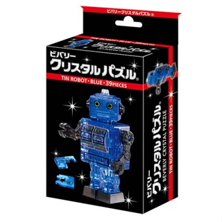 日本進口拼圖3D水晶透明立體拼圖 機器人 藍色 50203 BEVERLY正版