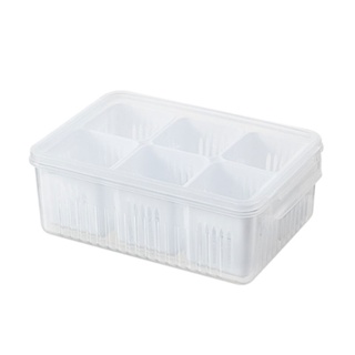 廚房料理幫手六格保鮮盒 冰箱收納盒 六格保鮮盒 冰箱保鮮盒 食物保鮮盒 保鮮盒 KS139 密封保鮮盒 水果保鮮盒KIM
