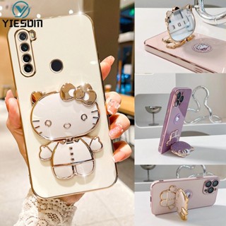 卡通 Hello Kitty 折疊支架手機殼 Xiaomi Redmi Note 8 8T 7 5 Pro Redmi