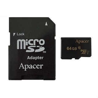 【中將3C】Apacer 宇瞻 microSDXC UHS-I U1 記憶卡 .AP64GMCSX10U1-R