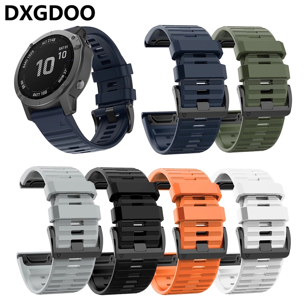 Dxgdoo 矽膠錶帶腕帶適用於 Garmin Tactix 7 Pro Fenix 6X 6 5X 5 Plus Fe
