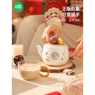 【JK嚴選】🎄LINE FRIENDS聖誕限定版🧣熊大莎莉茶具茶壺聖誕禮盒🎁熊大馬克杯 送禮好選擇 限量預購款！聖誕禮物