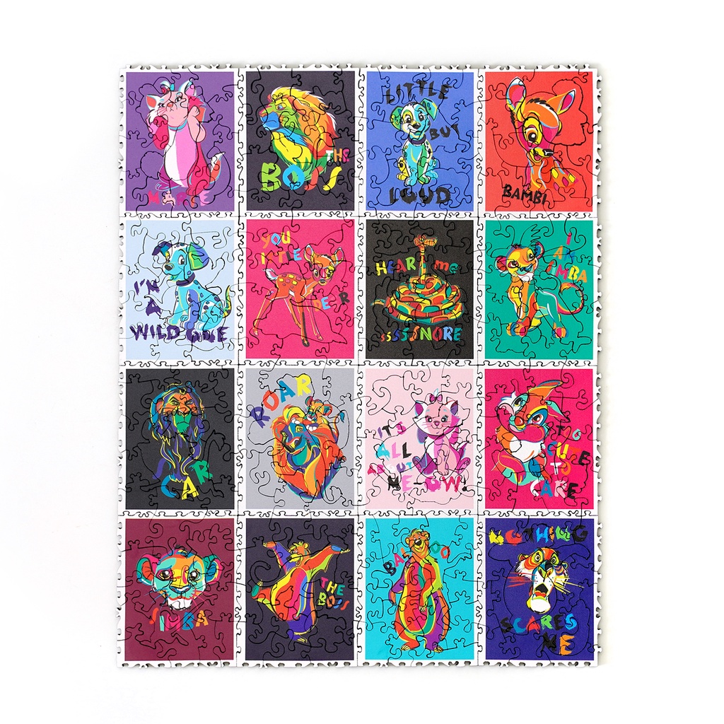 海裡魚250pcs木質拼圖_迪士尼經典郵票木拼 Disney Stamps Wooden Puzzle - Classi