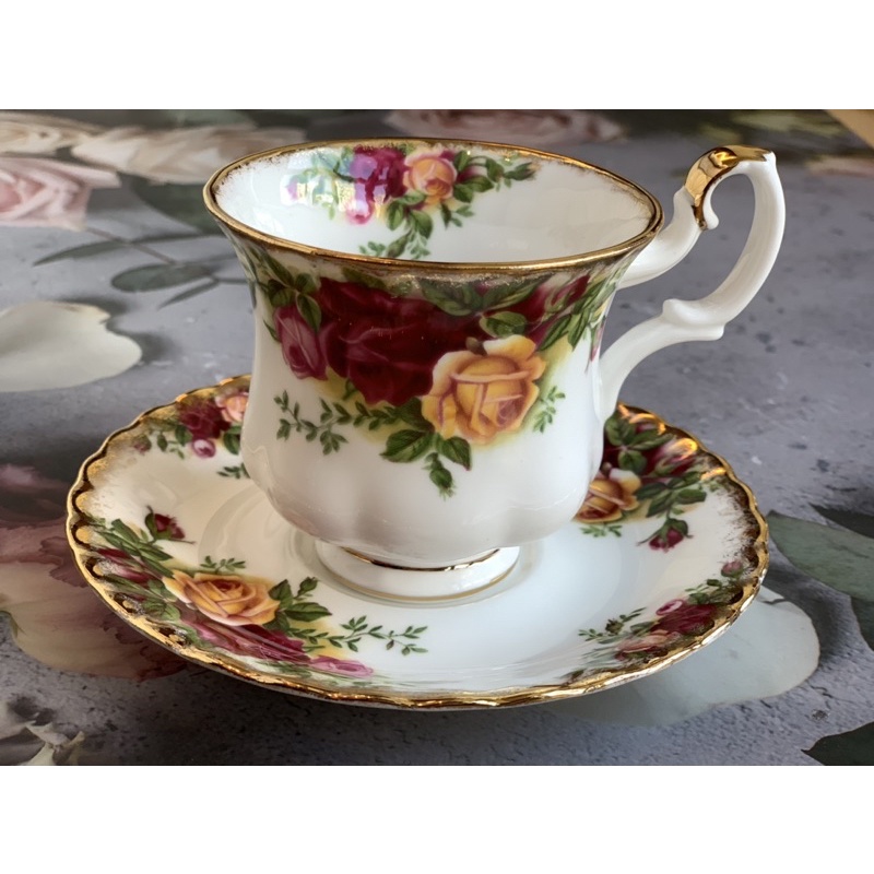 Royal Albert old country roses 咖啡杯盤組