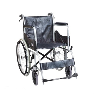 【海夫健康生活館】恆伸 機械式輪椅(未滅菌)恆伸 鐵製 烤漆升級版輪椅 單層皮面款 輪椅-A款(ER1406)
