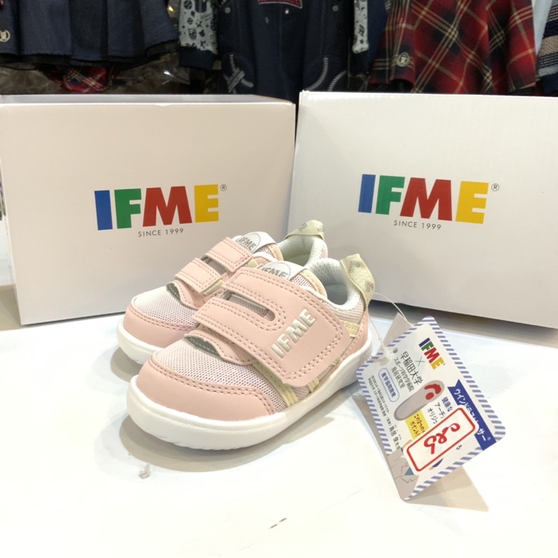 🇯🇵 IFME 透氣輕量學步鞋 （粉/藍）