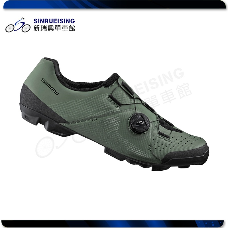 【新瑞興單車館】SHIMANO XC300 越野競賽級 登山車鞋 寬楦 橄欖綠 #SU3225