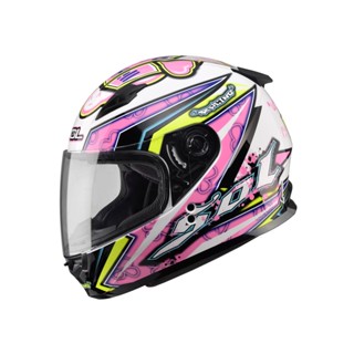 【SOL Helmets】SF-2全罩式安全帽 (哈囉 白/粉) ｜ SOL安全帽官方商城