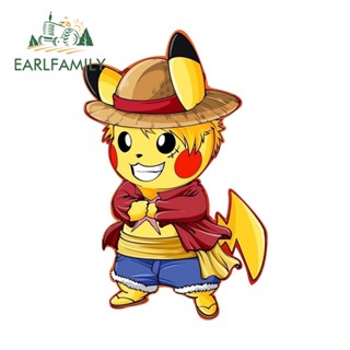 精靈寶可夢 EARLFAMILY 13cm x 7.8cm Pokémon 汽車貼紙防水露營車手推車後擋風玻璃 3D 貼