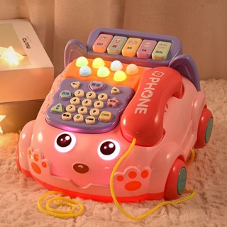 兒童玩具電話機 仿真座機 益智早教燈光音樂0-1-3歲嬰兒寶寶男女孩電話玩具