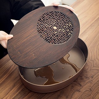 茶盤 茶托 茶臺 茶具 功夫茶具 泡茶瀝水盤 橢圓茶盤 泡茶 茶道 茶盤竹製 儲水式 瀝水日式 茶臺託盤 排水 功夫茶具