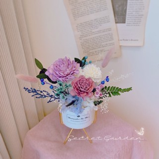 ✅下單免運✅ ♡生活裡的小美好 浪漫桌花♡《捧花 情人節花束 畢業花束 生日花束 永生花玻璃罩 永生花音樂盒》