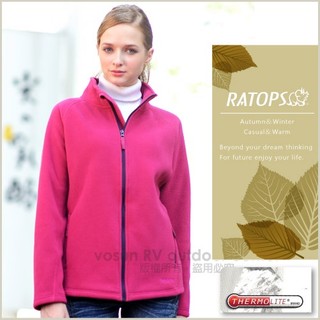 【瑞多仕-RATOPS】女款 Thermolite 推毛防潑水夾克.輕量保暖外套.禦寒外套 漿果紅色 DH6122