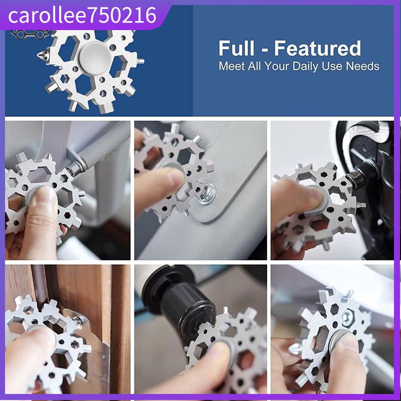 Stainless Steel All In 1 Snowflakes Multi-Tool Survival Gear
